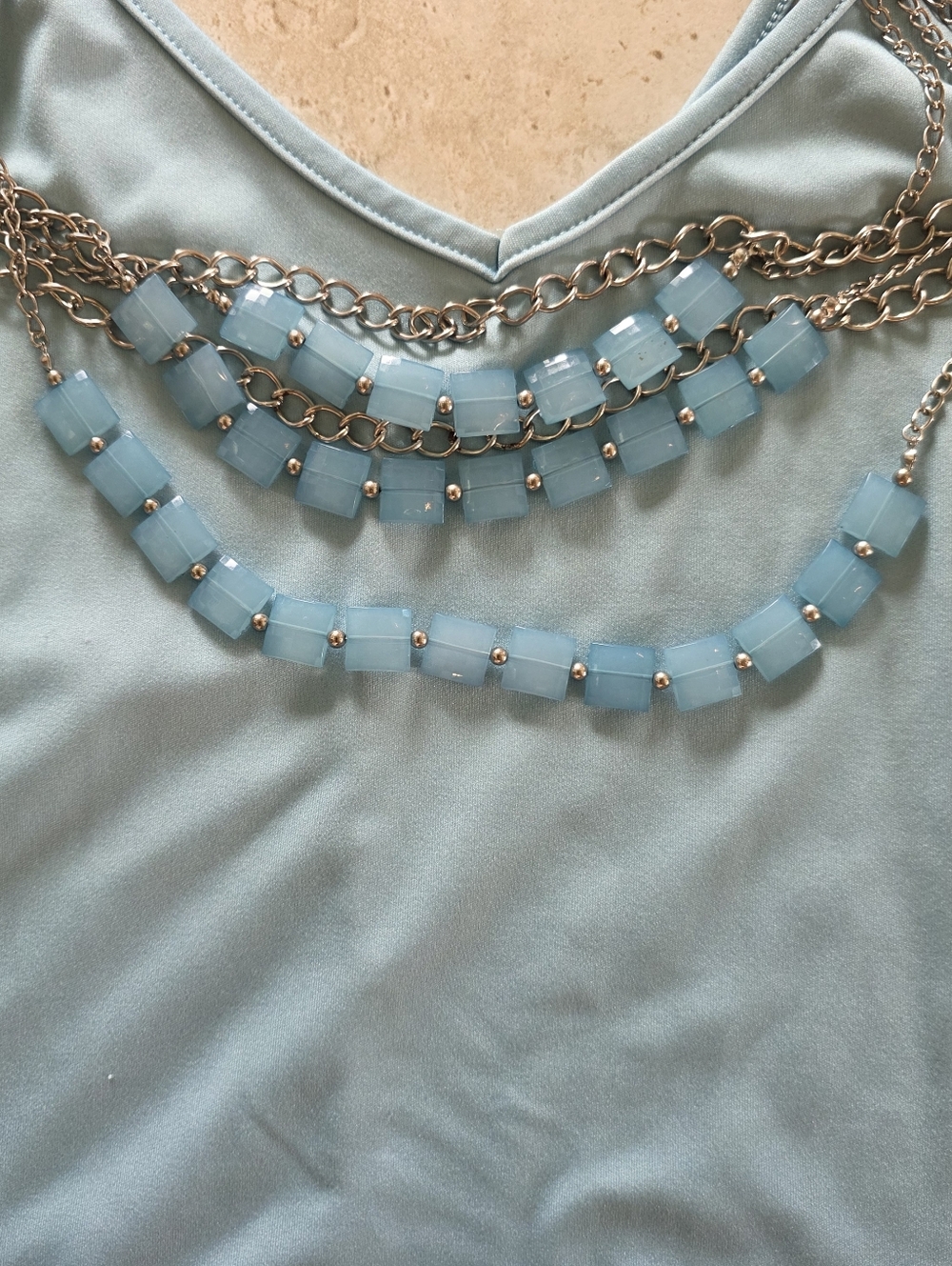 Bundle Maxi Dress - Ombre Dress & Blue Layered Chain Necklace In "Honu" Shop Bag - Picture 3 of 15
